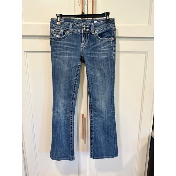 Miss Me Blue Straight Leg Jeans - Picture 1 of 8